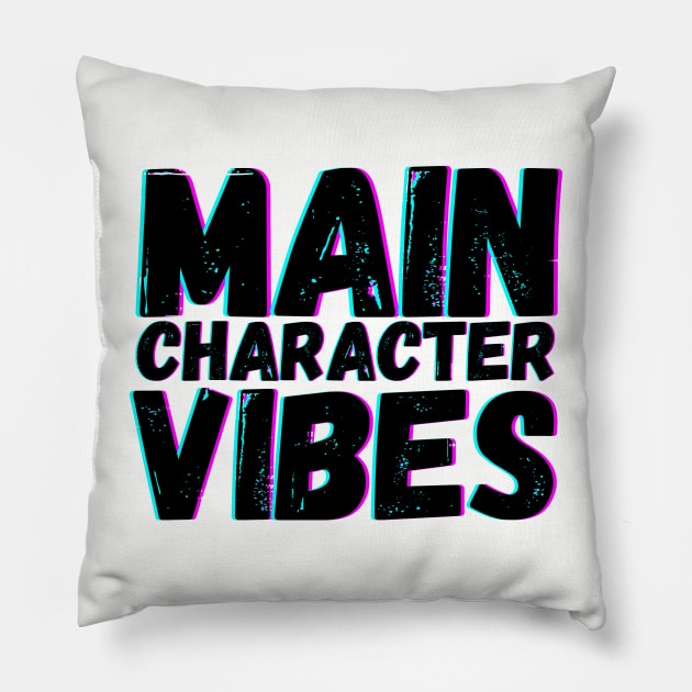 Main Character Vibes Pillow by blueduckstuff