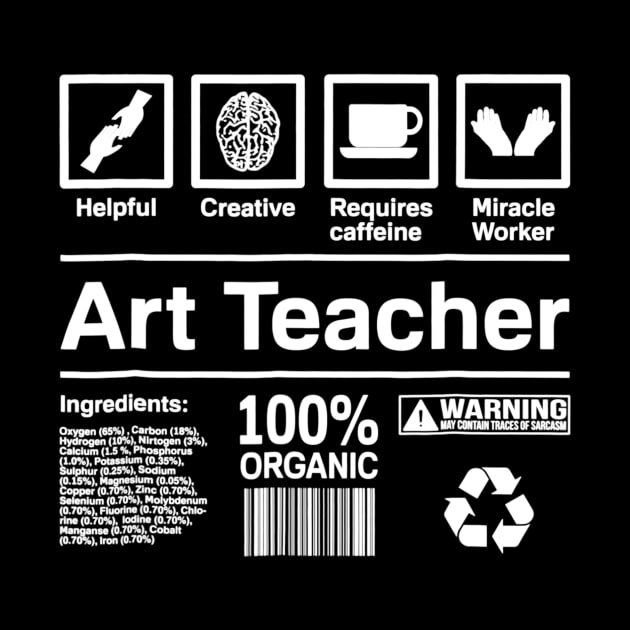 Art Teacher Tshirt Funny Art Teacher Gift by agustinbosman