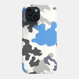 Blue and White Camouflage Phone Case