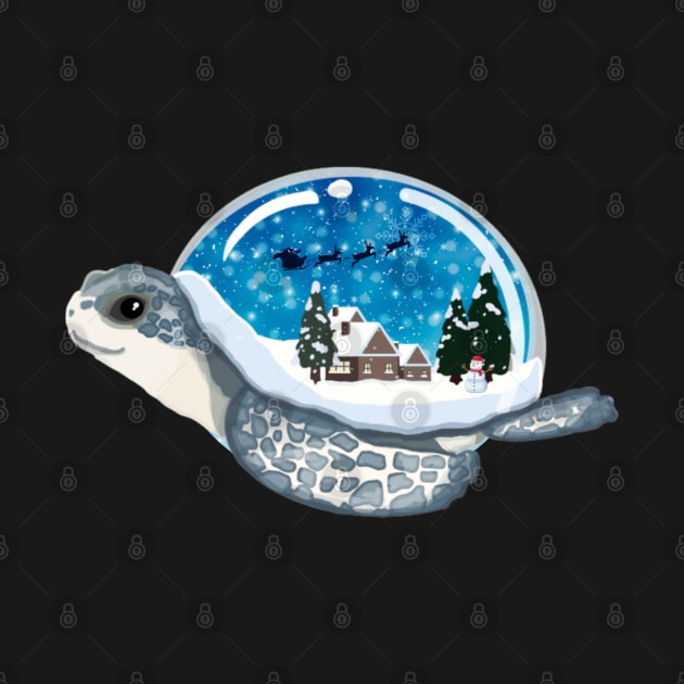 Turtle Winter Wonderland Snow Globe by Octopus Cafe