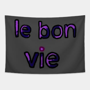 The Good Life in French - (Purple) Tapestry