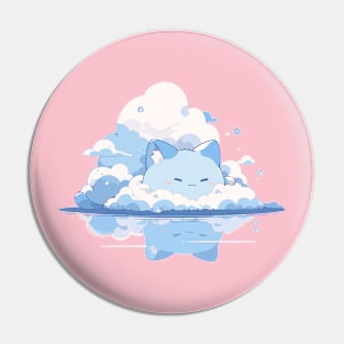 Cute Kawaii Fluffy Cloud Kitten Pin