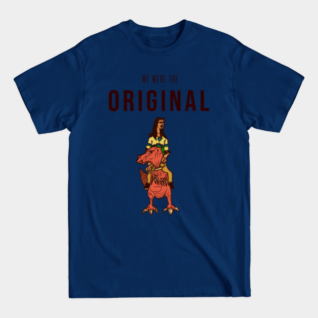 Disover Dino Raptor Native American Riding Design - Native American - T-Shirt
