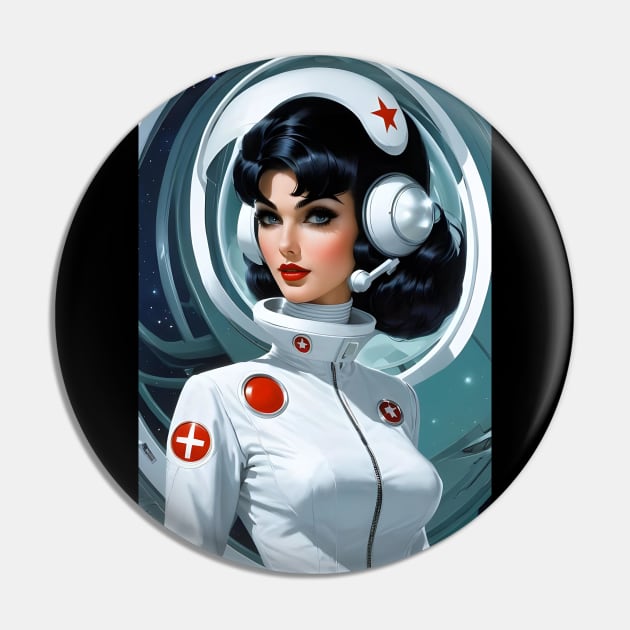 Beautiful Space age Nurse Pin by Spaceboyishere