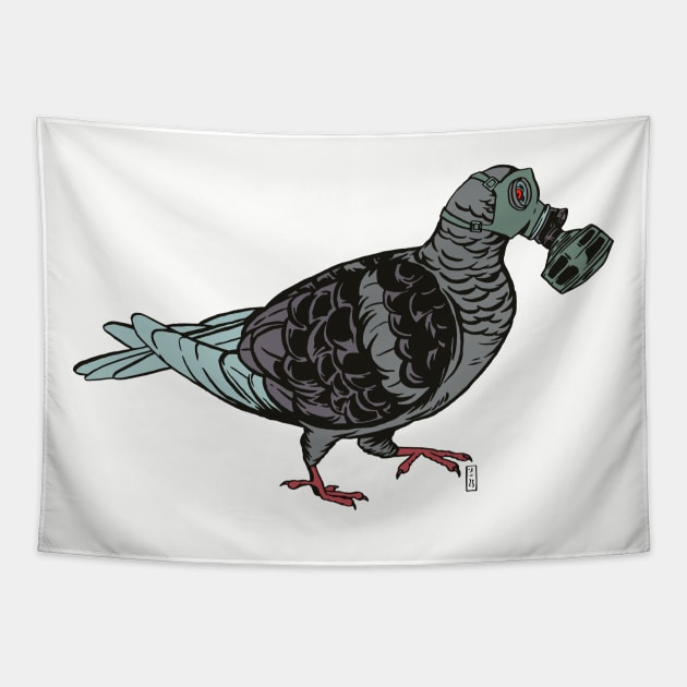 COVID Refugee Pigeon Tapestry by Thomcat23