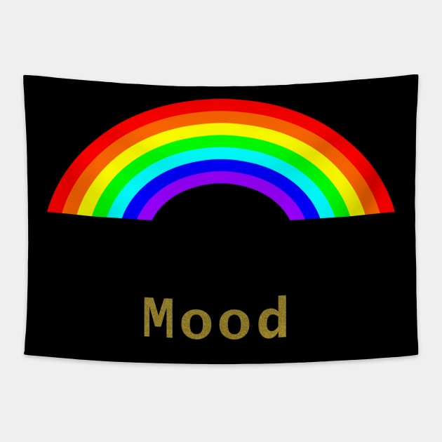 Gold Mood Rainbow of Positivity Tapestry by ellenhenryart