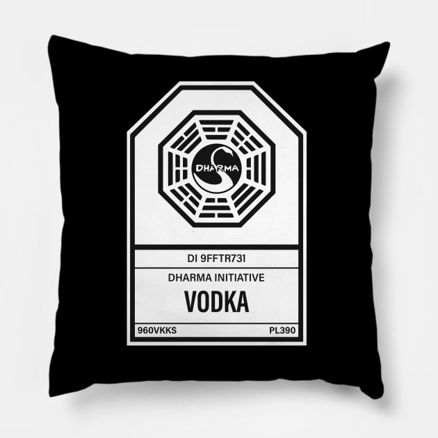 Dharma Initiative Vodka Pillow by n23tees