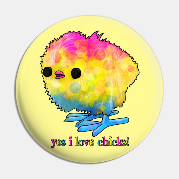 I Love Chicks! Pan Pin by Art by Veya