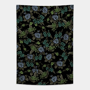 Green Earth Floral Tapestry