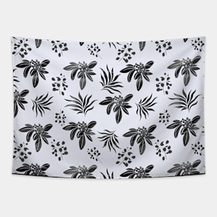 Grey silver flowers. Tapestry