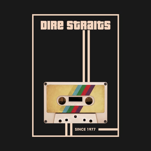 Dire Straits Music Retro Cassette Tape by Computer Science
