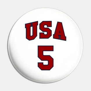 USA 5 Basketball Pin