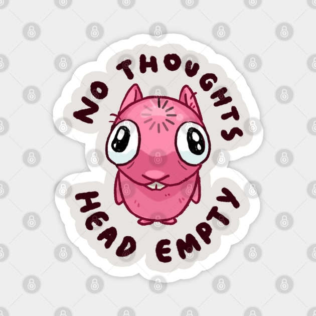 No thoughts head empty meepit Magnet by ballooonfish