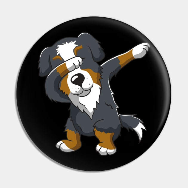 Cute Dabbing Bernese Mountain Dog Dab Dance Pin by teepartee