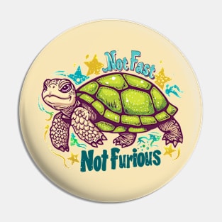 Not fast, Not Furious, turtle, watercolor, gift ideas Pin