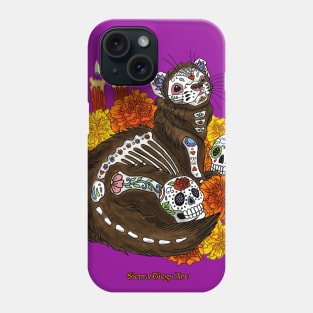 Dia de los Muertos: Ferret Phone Case