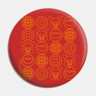 Happy Chinese New Year! Lucky Piggy Coins Pin