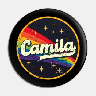 Camila // Rainbow In Space Vintage Grunge-Style Pin