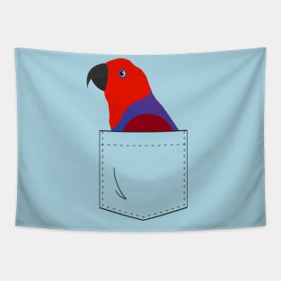 Eclectus Parrot Female In Your Front Pocket Tapestry