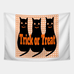 3 SPOOKY CATS Tapestry