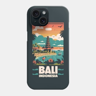 A Vintage Travel Art of Bali Indonesia Phone Case