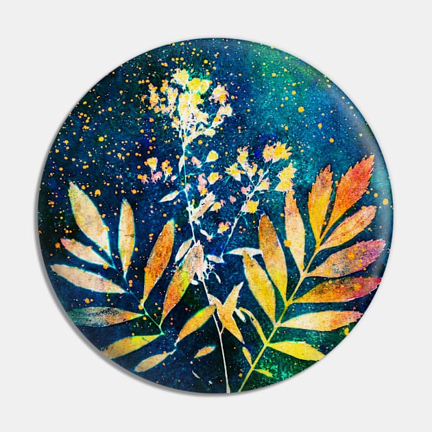 Botanical cyanotype floral print Pin by redwitchart