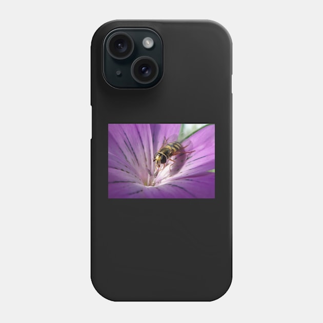 Corncockle Hoverfly Phone Case by AH64D