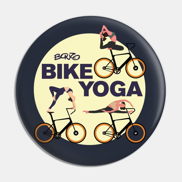 Bike Yoga 1 Pin by BonzoTee