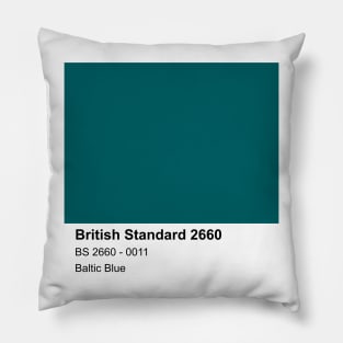 Baltic Blue British Standard 0011 Colour Swatch Pillow