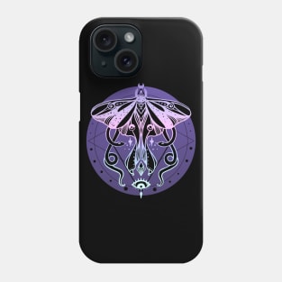 Luna Moth & Snakes Illustration: Pastel Goth Soft Grunge Colors Phone Case