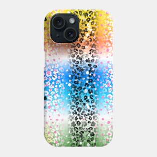 Colourful gradient unique flowers leopard stripes abstract modern 276 Pattern Phone Case