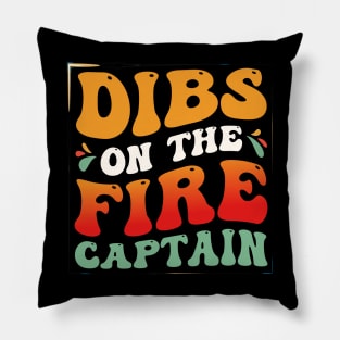 Dibs on the Fire Captain Firefighter Wife Pillow