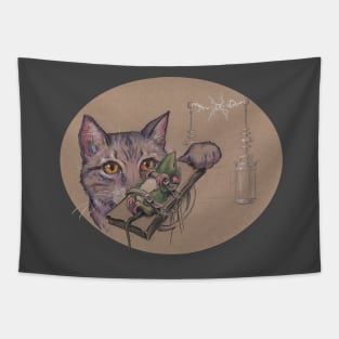 Doctor Frankenkitty in the Lab Tapestry