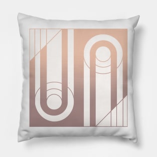 Geometric pink elegant abstract minimal Pillow