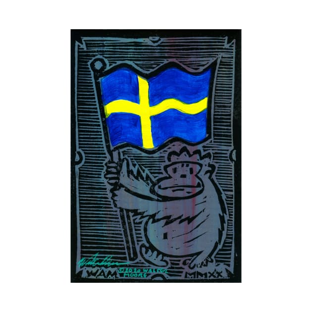 Swedish Flag Ape by WalterMoore