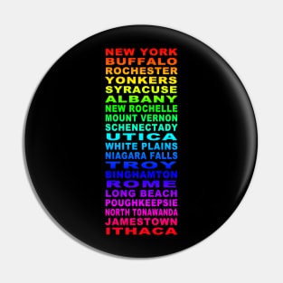 Rainbow New York Cities Bus Roll Pin