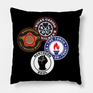 Northern soul badges Pillow