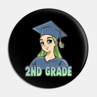 2nd Grade Anime Otaku Kawaii Elementary School Pin