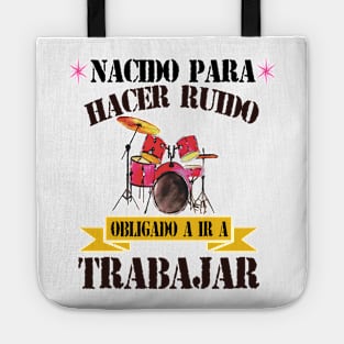 Drummer Regalo Música Baterista Nacido Para Tocar La Batería Camiseta Tote