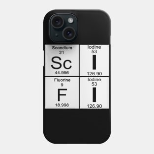 Science Fiction Lover Periodic Table Sci-Fi Scanium Iodine Fluorine Iodine Phone Case