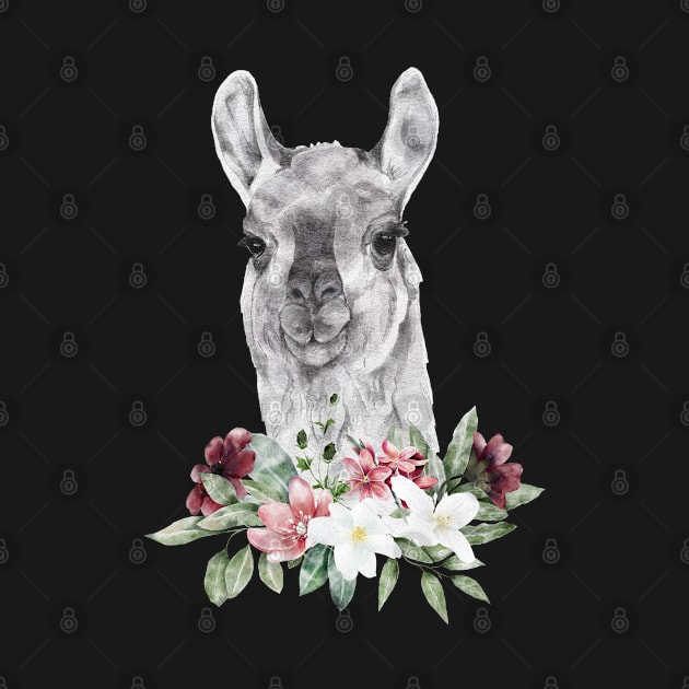 Floral Wild Llama Head Animal Spirit Costume Wildlife Rescue by PinkyTree