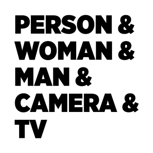 Person Woman Man Camera Tv Black T-Shirt