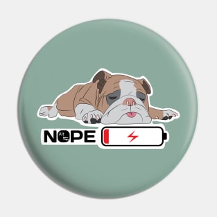 Snoozing Bulldog Pin