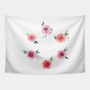 Roses set watercolor Tapestry