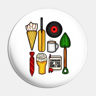 Shaun of the dead objects Pin