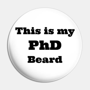 PhD beard Pin