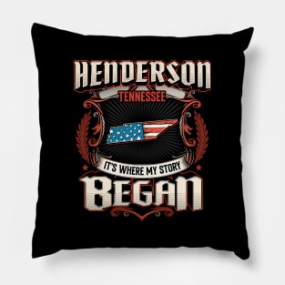 Henderson Tennessee Usa Flag 4Th Of July Pillow