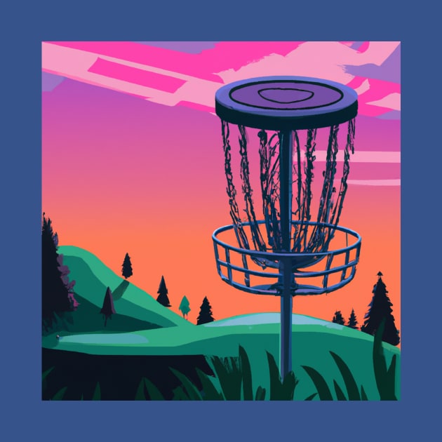 Disc Golf at Sunset by Star Scrunch