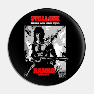 Rambo Graphic art Pin