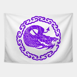 A Purple Dragon In Clouds Tapestry